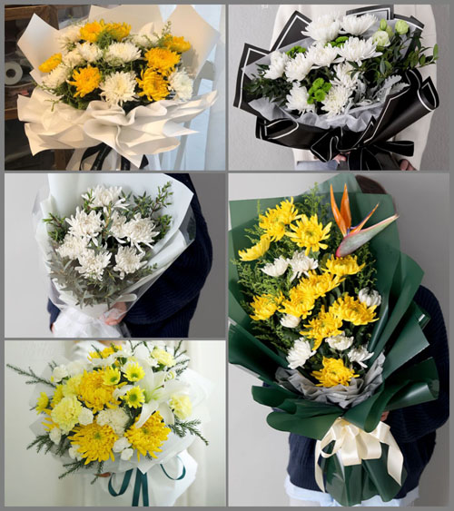 山东青岛胶州市马店镇张跃屯村白事花束代送
